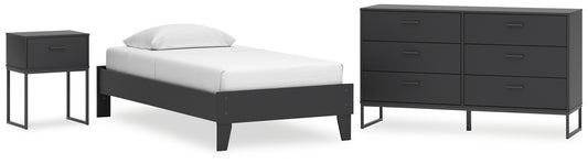 Socalle Twin Platform Bed with Dresser and Nightstand