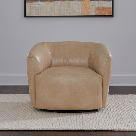 Donovan - Uph Swivel Accent Chair - Tan