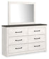 Gerridan Full Panel Bed with Mirrored Dresser, Chest and Nightstand