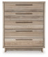 Hasbrick Five Drawer Wide Chest